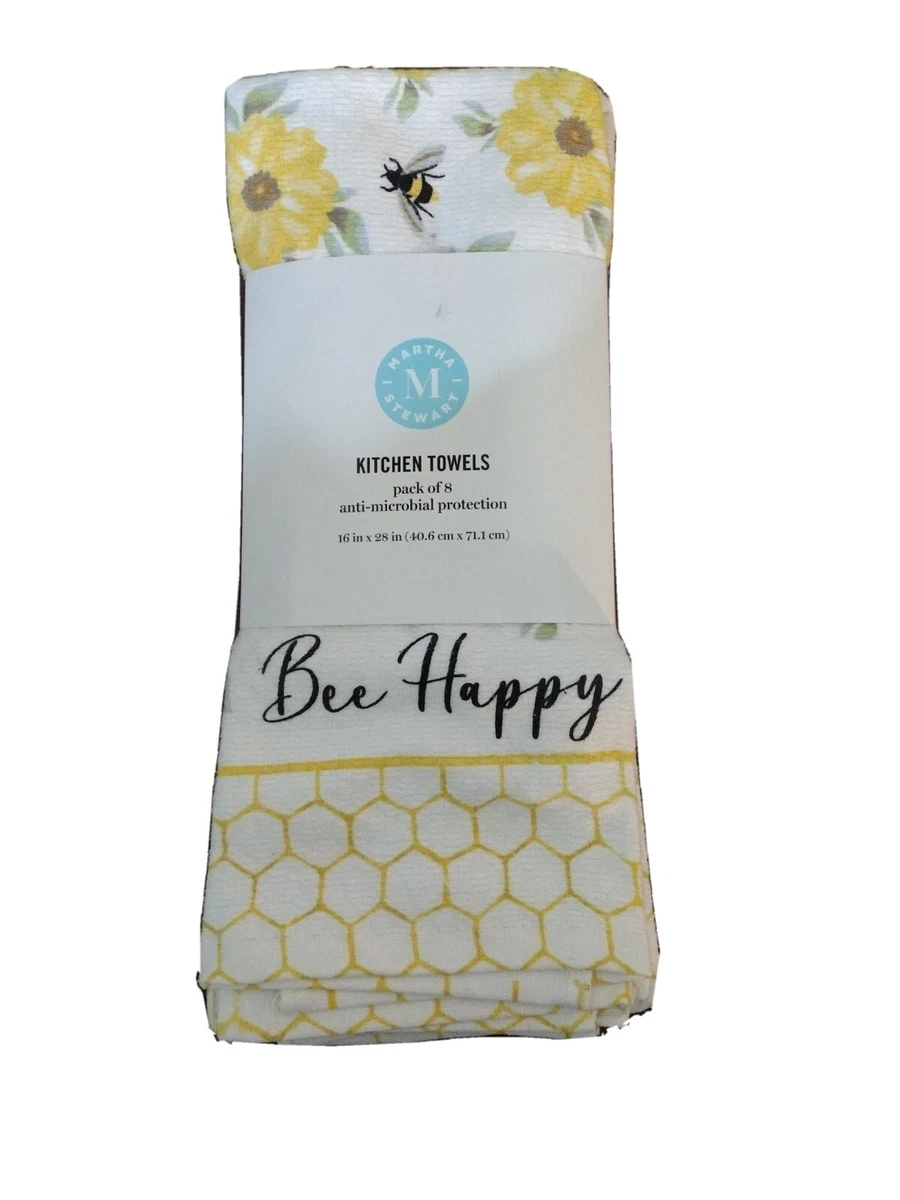 Martha Stewart Collection Bee Kitchen Towels, Set Of 4