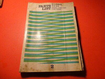 #ad OEM ORIGINAL HONDA PARTS LIST CATALOG CATALOGUE MANUAL C100 C102 C105 CD105 $74.99