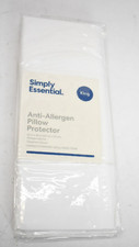 Simply Essential Anti-Allergen King Pillow Protector in White Zipper Closure