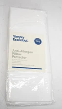 Simply Essential Anti-Allergen King Pillow Protector in White Zipper Closure