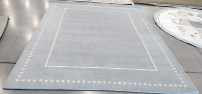 LIGHT BLUE / IVORY 8' X 10' Broken Thread Rug Reduced Price 1172734960 BEL151A-8