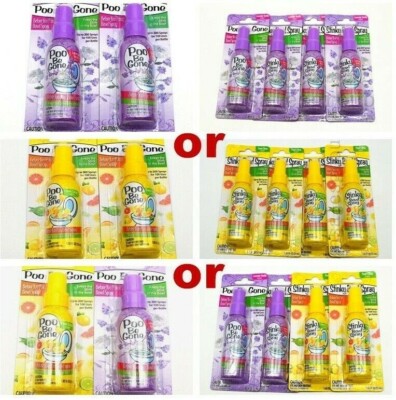 Poo Be Gone Stinky Bowl Spray Bathroom Deodorizer Citrus/ Lavender scent COMBO!!