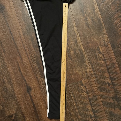 Adidas Girls Youth S Small Black White Sweatpants Trefoil 3 Stripe Casual - Picture 6 of 7
