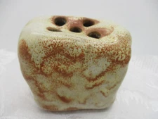 VINTAGE GOTEK TOVAR COLONIA VENEZUELA POTTERY 5 HOLE FLORAL FLOWER FROG VASE