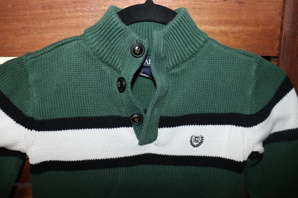 Свитер пуловер CHAPS от RALPH LAUREN для мальчиков размер 6 стиль Новая Англия зеленый  - Изображение 2 из 4