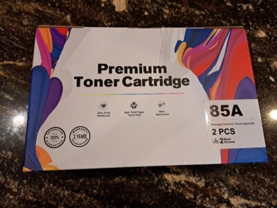 2 Pack 85A Premium Toner Printer Cartridges compatible with HP Laserjet printers