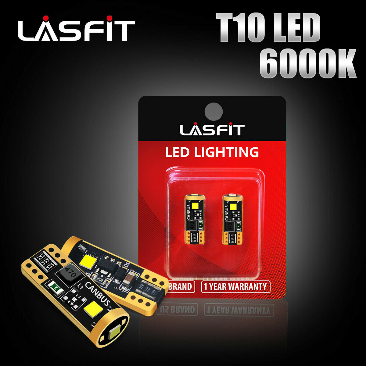 Bombilla LED T10 Canbus W5W Para Matrícula De Estacionamiento, Lámpara