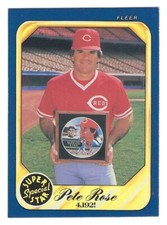 1986 FLEER BASEBALL SUPER STAR SPECIAL #628 PETE ROSE REDS ALL TIME HIT KING