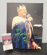 WWE Jerry 'The King' Lawler  14x11 Autographed Photo - JSA Certified WWE HOF