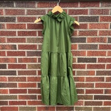 Light Green Ruffle Mock Neck Flounce Sleeve Layered Mini Shift Dress