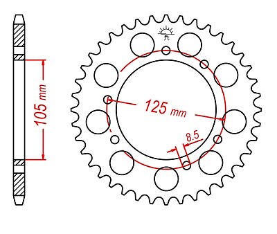 Pignon arrière JT 4402 50 dents pour Malaguti XTM et Rieju MRX SMX