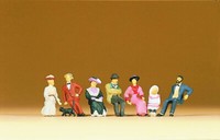 Preiser 12137 Ho 1:87; Sitzende Personen (Zu Bahnsteig) . Neu & Ovp