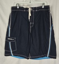 Speedo Navy Blue Mesh Lined Board Shorts Men's sz L
