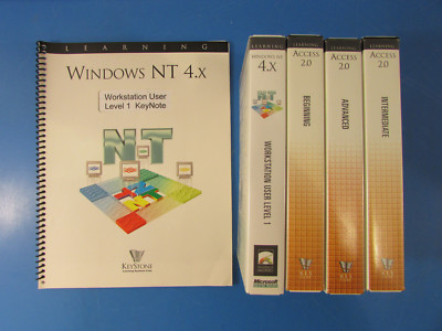 Lot Of 4 (RARE) -Windows NT 4.X,  Access 2.0 Beginning, Intermediate & Advanced