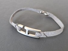 Authentic Handmade Leather Tuareg Bracelet Hippy Gypsy Hippie Bohemian Silver
