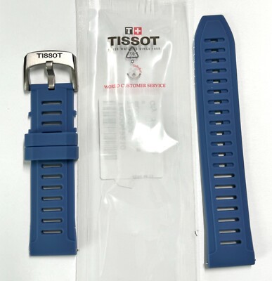 Original Tissot T-Touch Connect For CASE-BACK# T153420A Blue Rubber Band Strap