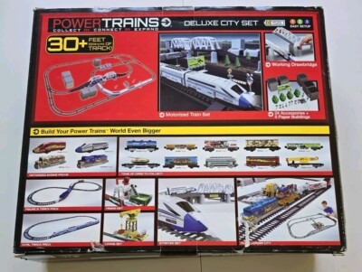 Jakks Pacific Power Trains Deluxe City Train Set 82 pcs 2012 New
