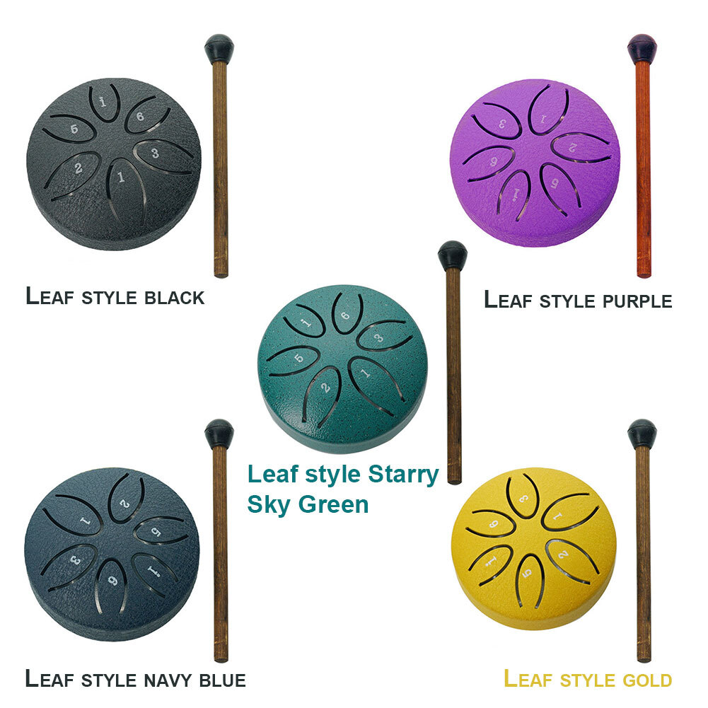 3 In 6 Notes Percussion Steel Drum Kit Steel Tongue Drum with Mallet