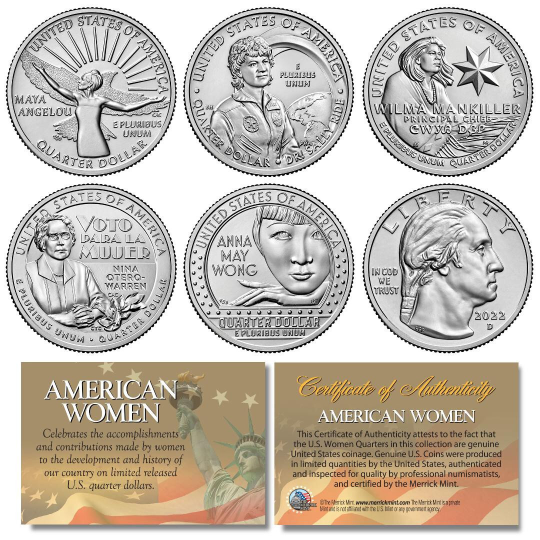 2022 American Women Quarters US Mint 5-Coin Complete Set in