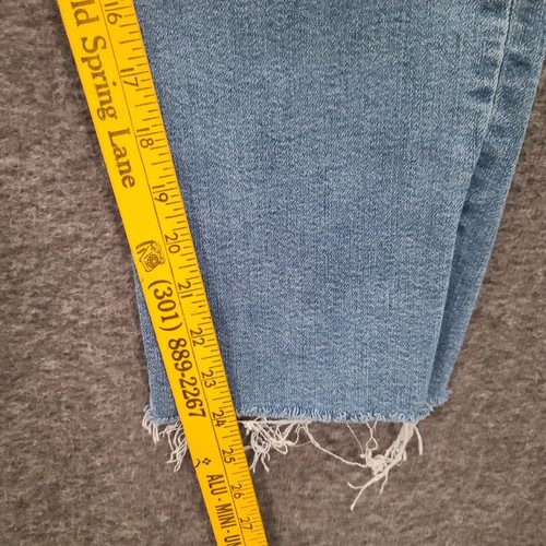 Madewell Women's Size 32 Curvy Mid-Rise Perfect Vintage Jeans Stretch Raw Hem - Picture 5 of 11