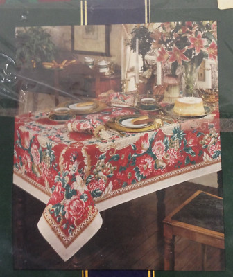 Vintage Charter Club Tablecloth - NEW IN PKG - Cotton Blend - 60'' x 104'' - OVAL