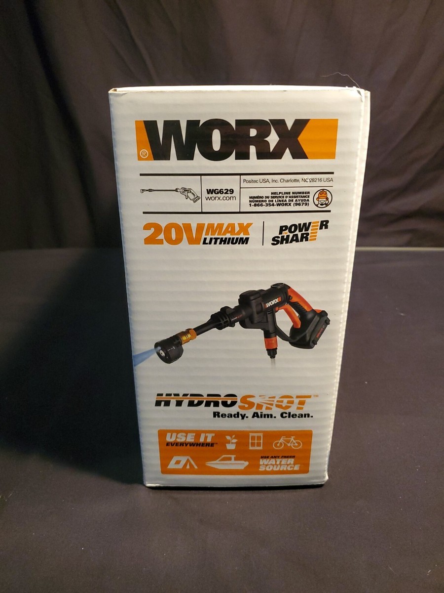 WG629 WORX 20V Hydroshot 2.0 Ah 320 PSI Cordless Portable Power