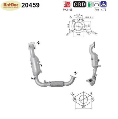   Katalysator Ford C-Max2/Focus3/Grand C-Max/Mondeo5/Tourneo/Transit, Euro5