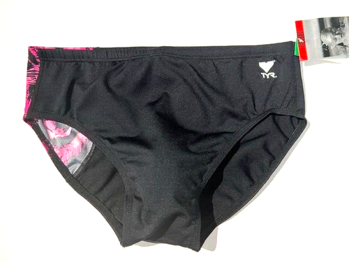 New TYR Mens Pink Lion TIger Print Racer Swim Brief sz 36 Speedo Style Swimsuit - Picture 12 of 13