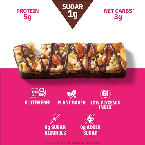 MUNK PACK 1g Sugar Nut & Seed Bars, Sea Salt Dark Chocolate Box, 4 Count, 1.23oz - Picture 3 of 5