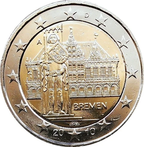 ALEMANIA 2 EUROS 2010 BREMEN - SIN CIRCULAR - Imagen 1 de 1