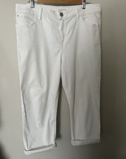 M&S cropped white jeans 14