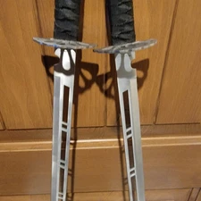 27"  Twin FULL TANG Ninja Swords W Guards. Sword Blades Are Beautifully Designed