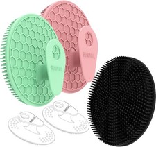 3 PCS Silicone Body Scrubber Shower Brush, Upgrade Super-Exfoliating Shower Scru