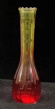 VTG 8 1/2" JEANETTE AMBERINA VASE