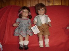 Schildkröt Sammlerpuppen Brigitte und Brigittes Bruder 42 cm