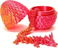 3D Printed Dragon with Surprise Egg,Surprise Dinosaur Eggs Fidget Toys Red 