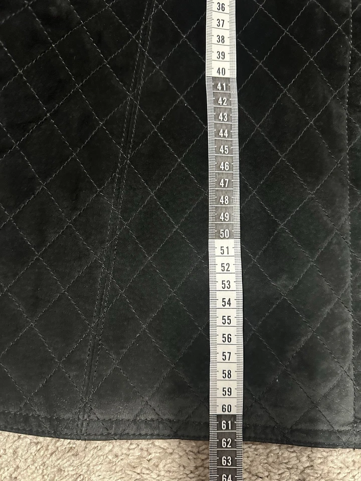 Chaqueta de cuero acolchada para mujer WilliSmith Collection XL negra forrada con cremallera completa Foto 2 de 4