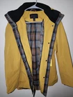 Pendleton Womens Waterproof Rain Jacket Coat W/ Hidden Hood Yellow