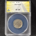 1917-S 5c Buffalo Nickel San Francisco Choice Very Fine ANACS VF 25