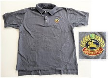 Vintage BURBERRYS USA Equestrian Knight Crest Polo Shirt Men  s Sz L - Slate Grey