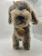 Steiff Raudi Dachshund 1960s Dog 23cm 9in ID Button Tags Mohair Squeaker Vtg