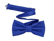 Men's Pre-Tied Satin Formal Tuxedo Bowtie L- adults,full age Royal Blue