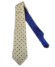 Tommy Hilfiger 100 Silk Men s Neck Tie Made In USA Two Tone Yellow Geometric