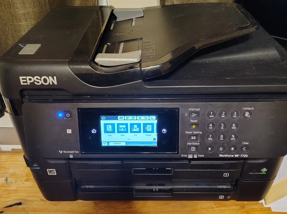 EPSON WORKFORCE WF-7720 All-In-One PrecisionCore Inkjet Printer WORKS- w/ Ex.INK - Image 2 of 4