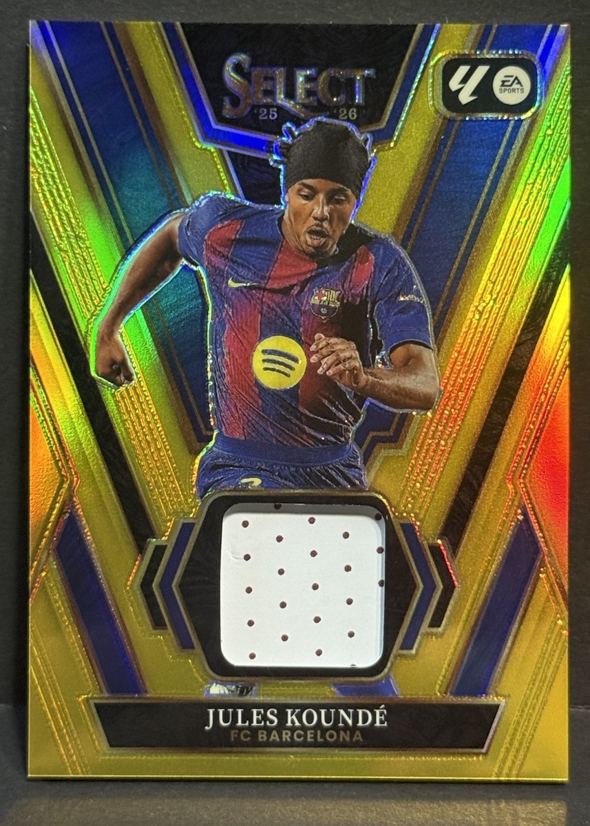 2025-26 Panini Select La Liga Barcelona Jules Kounde Patch Gold