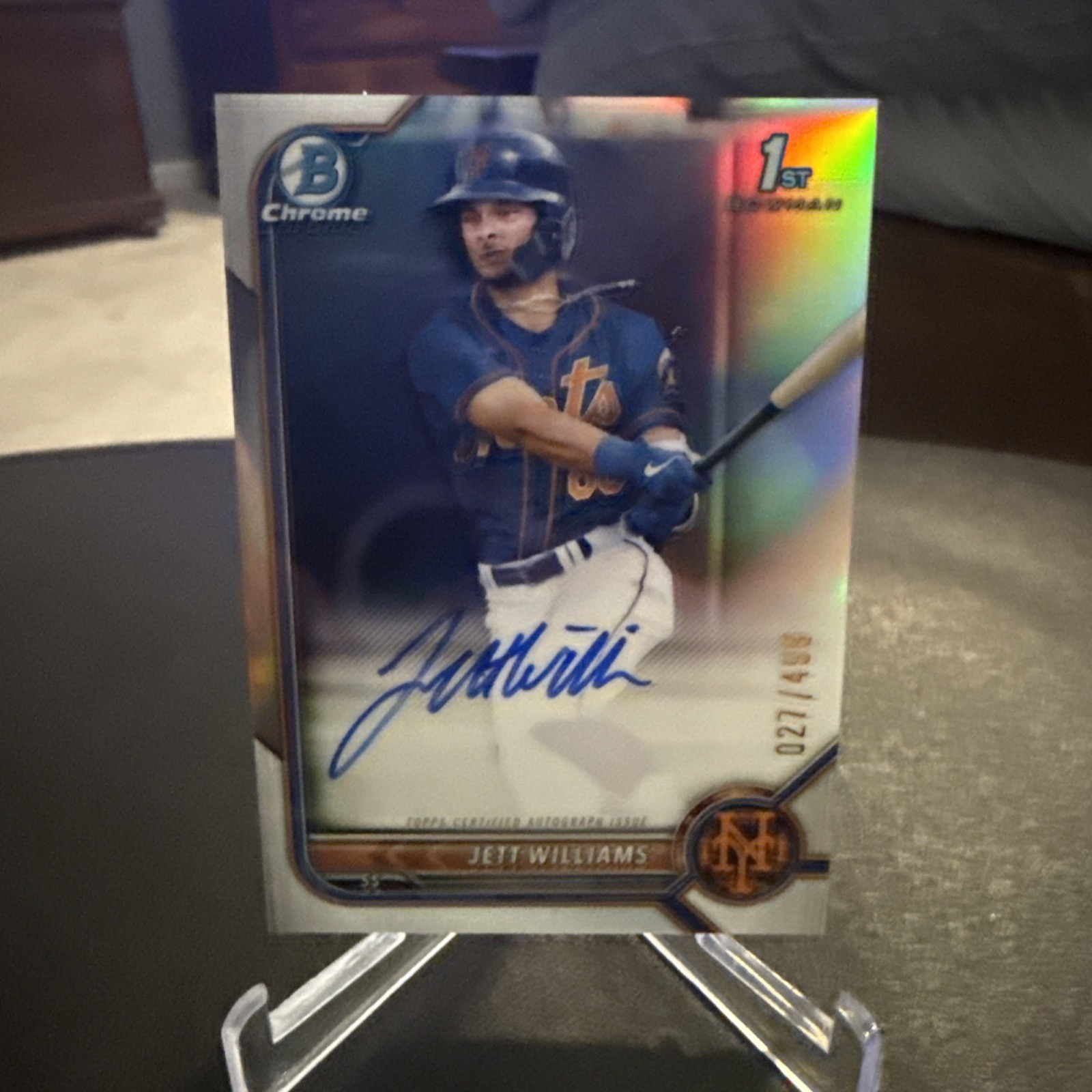 2022 Bowman Draft Chrome Jett Williams #CDA-JWS Refractor Auto /499