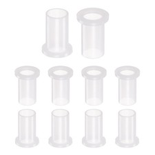10pcs Flanged Sleeve Bearings 8mm ID 9.55mm OD 17.5mm Length Nylon Bushing White