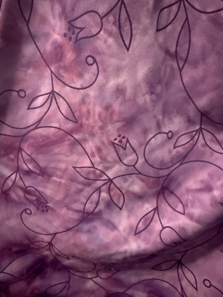 Vintage 90s My Michelle lavender purple floral maxi skirt Sz 14 Made In USA - Image 4 of 4