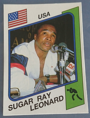 Sugar Ray Leonard Non Rookie Card RC - Panini Supersport UK 1987 - Excellent Con