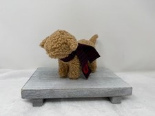 Victoria's Secret Pink Brown DOG w/ Scarf 7" Plush